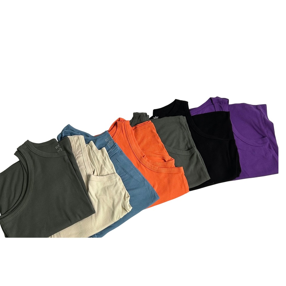 Casual Basics Terra & Sky Womens 3X Multicolor Ribbed Tank Top Lot of 7